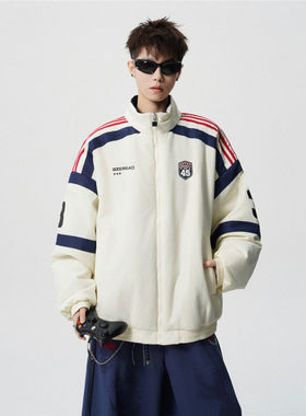 GBOY studio悟空有货第四十九天男装美式复古两面穿立领棉衣外套