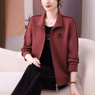 迈耐克斯中年妈妈春装运动套装2026新款洋气质中老年女春秋三件套