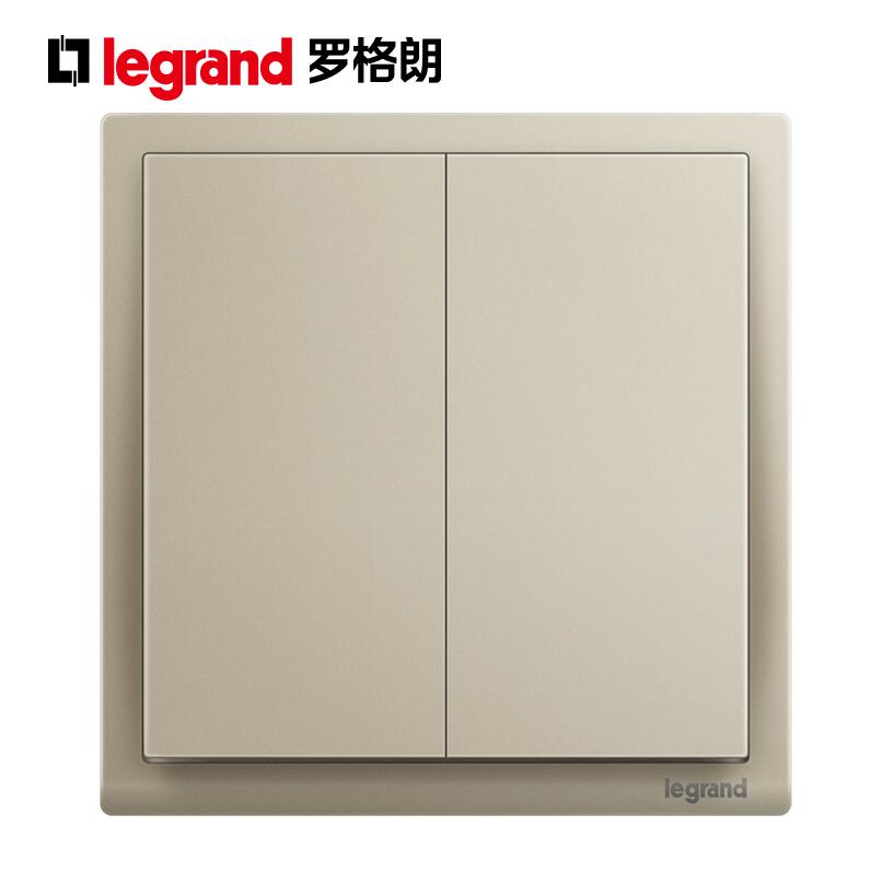 tcl罗格朗家用二开多控双开三控三联中途中间开关面板86型面板