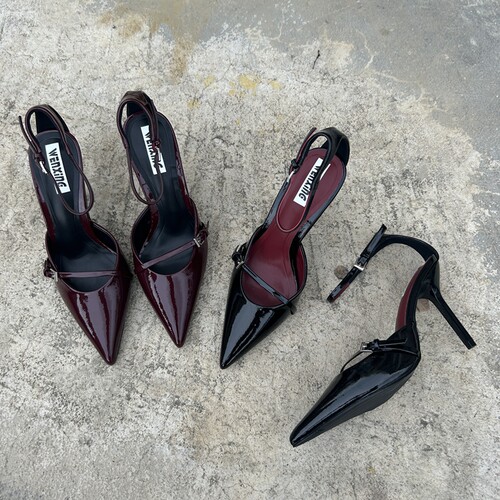 高跟时尚细跟一字带凉鞋女