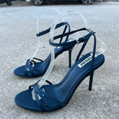 西班牙潮牌 女 细跟细带一字扣带露趾凉鞋 Z家 10CM超高跟性感女鞋