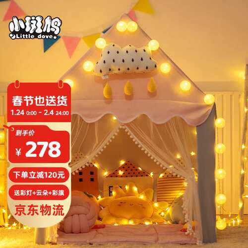小斑鸠(littledove)儿童帐篷室内游戏屋/男女孩公主房城堡/海洋球