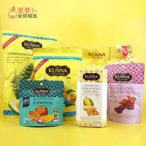 泰国Kunna康纳火龙果芒果榴莲糖