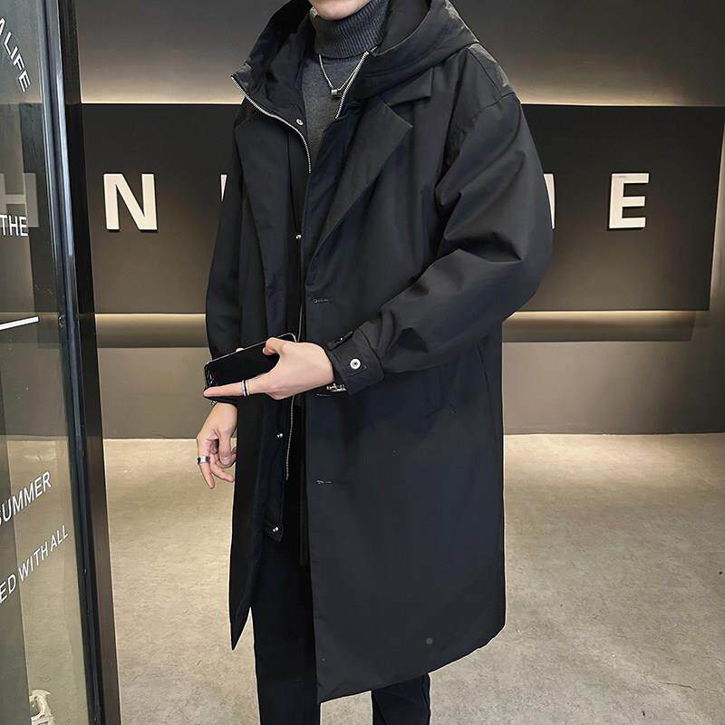 中长版羽绒服男季加厚防寒服JUA25新款假两件韩连冬版风帽衣保暖