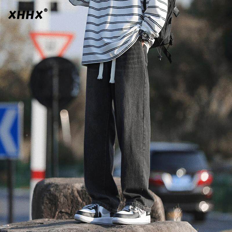 潮长流直筒牛仔裤 高休闲长裤 春秋新20240122男款街青少年水洗抽