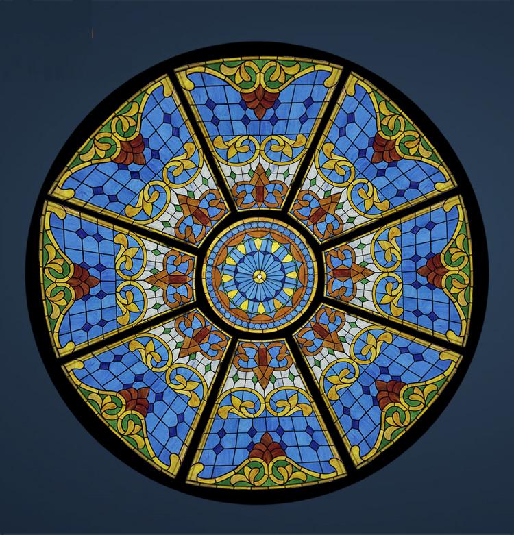 Luck Customized villa Duplex center Dome colour Art Tiffany Glass partition Entrance Bathroom doorin the Basic building materials , Glass , Art Glass  category - from Buy2taobao.com to provide professional Taobao agent buy service