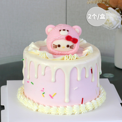 网红kt猫蛋糕装饰巧克力成品