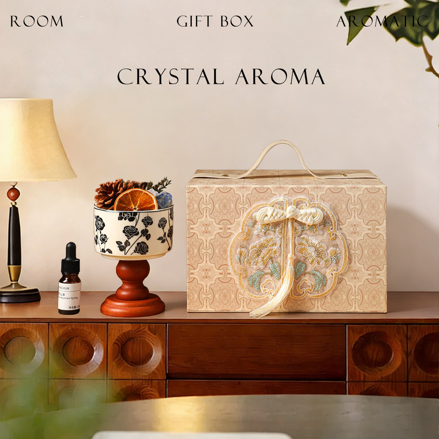 香薰礼盒套装扩香晶石无火香氛玫瑰手作陶瓷家用桌面摆件女生礼物,家居饰品,香薰礼盒,淘宝优惠券,粉丝福利购,淘宝优惠卷