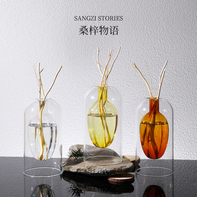 香薰瓶子精油简约藤条高级感家用室内香氛持久扩香器空瓶玻璃摆件