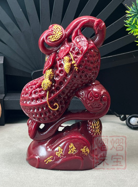 朱砂花生满仓招财纳吉摆件一生如意花生家居玄关酒柜爆款风水摆件