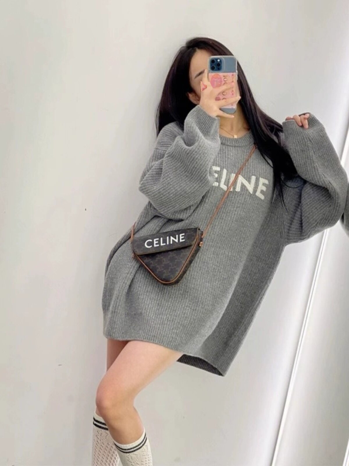 출산 스웨터 봄 가을 2024 여성을 위한 바닥 가을 탑이 있는 새로운 스타일의 느슨한 게으른 스타일 스웨터