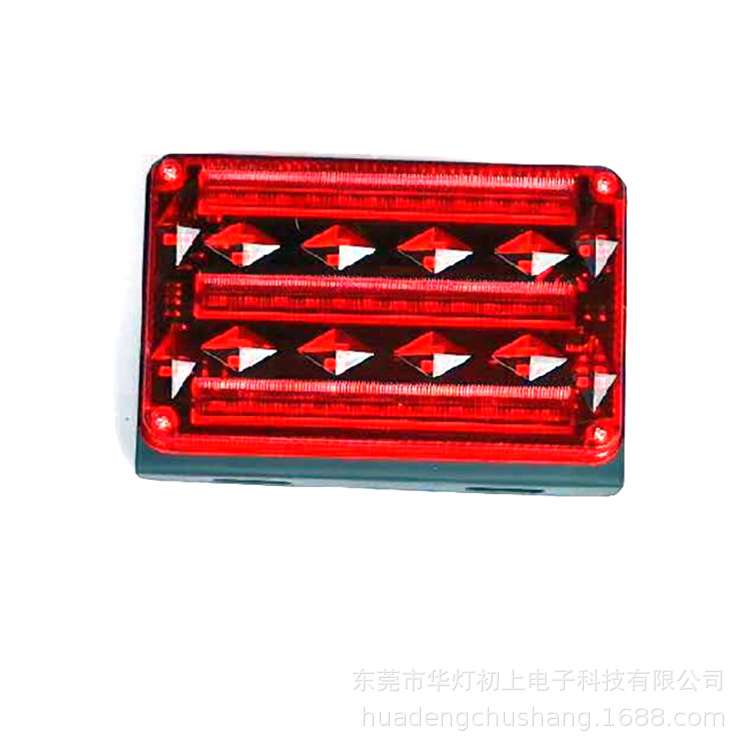 DC24V方钻七彩爆闪led车灯雾灯轮胎灯边灯红黄白后尾灯电子雾灯