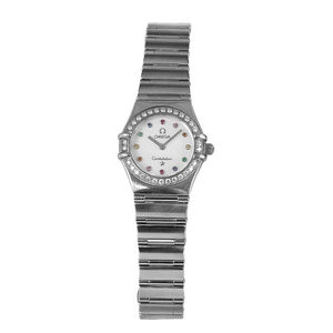 闲鱼优品 欧米茄星座系列9新镶钻石英机芯二手手表女表奢侈品