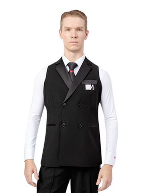 NY纳艺摩登舞马甲男舞蹈服练功服