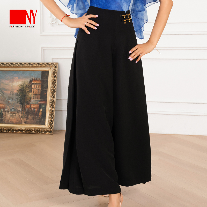 NY纳艺阔腿裤国风舞韵女裤摩登裤
