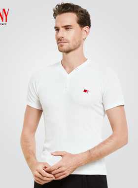 NY纳艺拉丁舞摩登舞服男士练功服形体跳舞衣服训练短袖T恤21109T