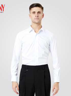 NY纳艺男士衬衣舞蹈服衬衫国标舞摩登舞上衣练习表演男舞服23110S