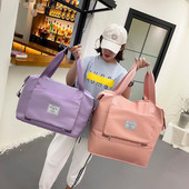 可折叠旅行包时尚 单肩大容量出差短途行李袋健身包手提待产收纳包