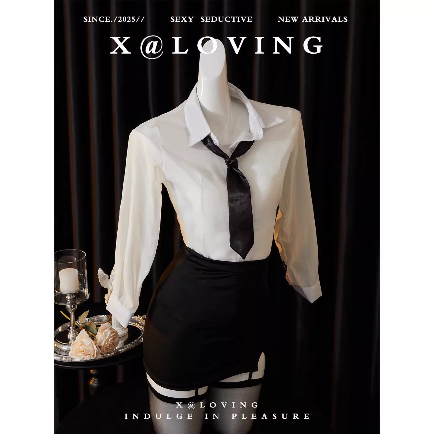 夜店性感秘书制服OL女衬衫领带角色扮演纯欲套装高级感御姐包臀裙