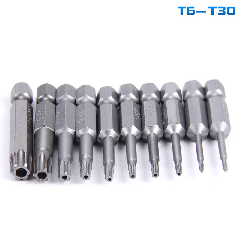 电动梅花螺丝刀套装磁性带孔防盗