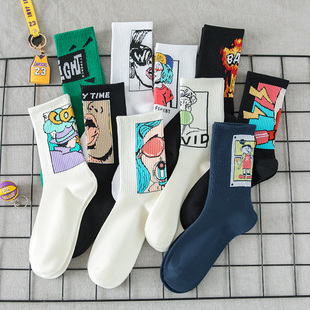 大童袜子秋冬中筒篮球运动袜12岁以上男孩初中生学生儿童纯棉潮袜