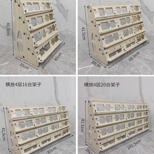 23款 横屏手机支架 15台手机架 木架横放多机位手机桌面多款