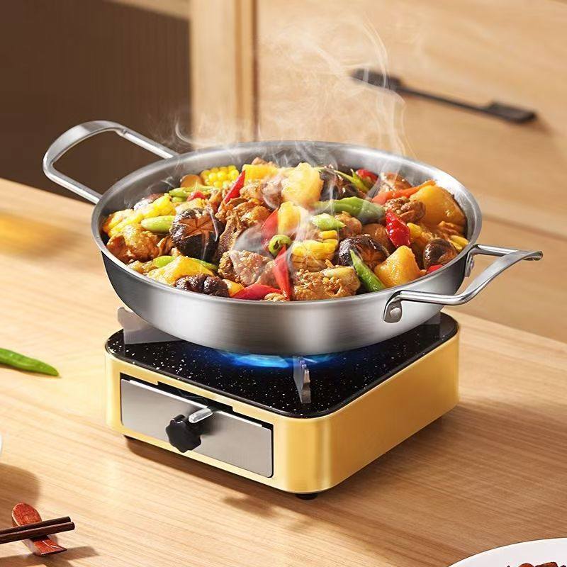 酒精炉小火锅干锅锅具一套全家用锅仔专用商用抽屉式炉灶底座炉子