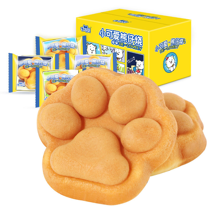 叮咚熊小可爱熊仔烧蛋糕儿童营养早餐代餐小吃点心网红休闲零食品
