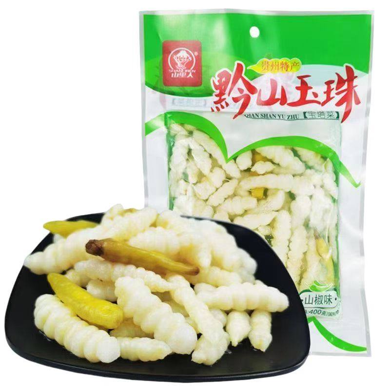 山里人黔山玉珠宝塔菜地牯牛鲜脆爽中山椒味400g/袋30袋贵州特产,水产肉类/新鲜蔬果/熟食,腌制/榨菜/泡菜,淘宝优惠券,粉丝福利购,淘宝优惠卷