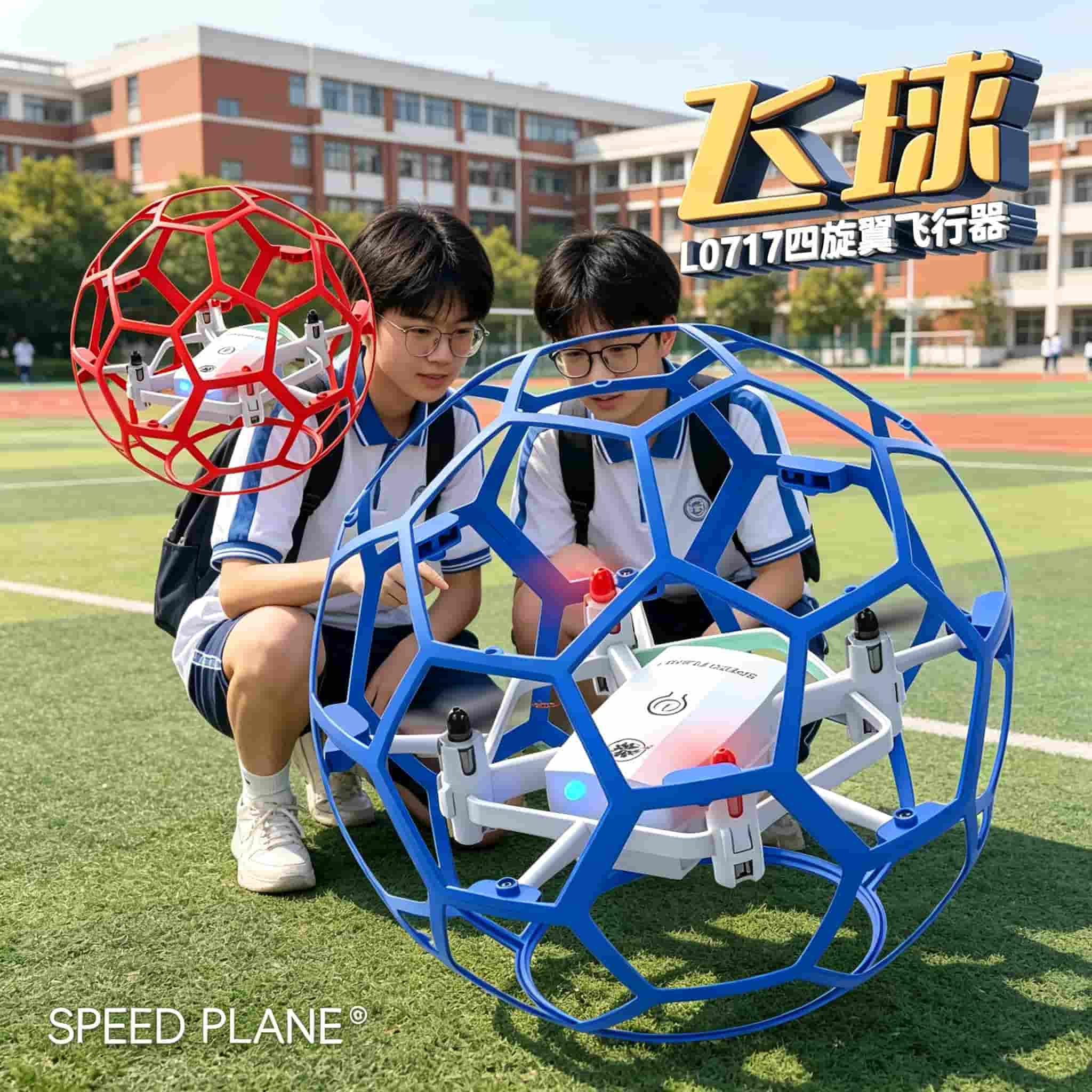 儿童足球无人机新款飞行器四旋翼手柄体感飞行器青少年小学生玩具