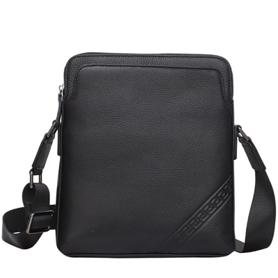 日本品质真皮斜挎包压花男包单拉大容量商务隔层包头层牛皮单肩手