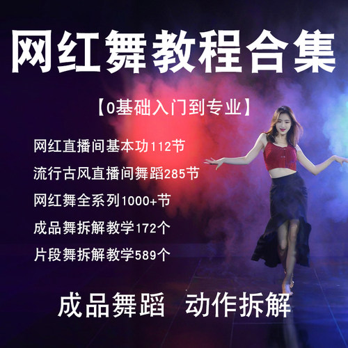 零基础自学网红舞抖音舞蹈女团舞美女热舞成人直播舞视频教程教学