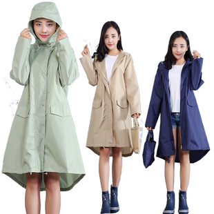 时尚雨衣女外套轻薄款可外穿便携长款徒步成人防水风衣款雨披透气