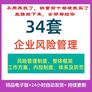 企业风险管理制度公司风险管理整体框架与内控制度/培训风险防范