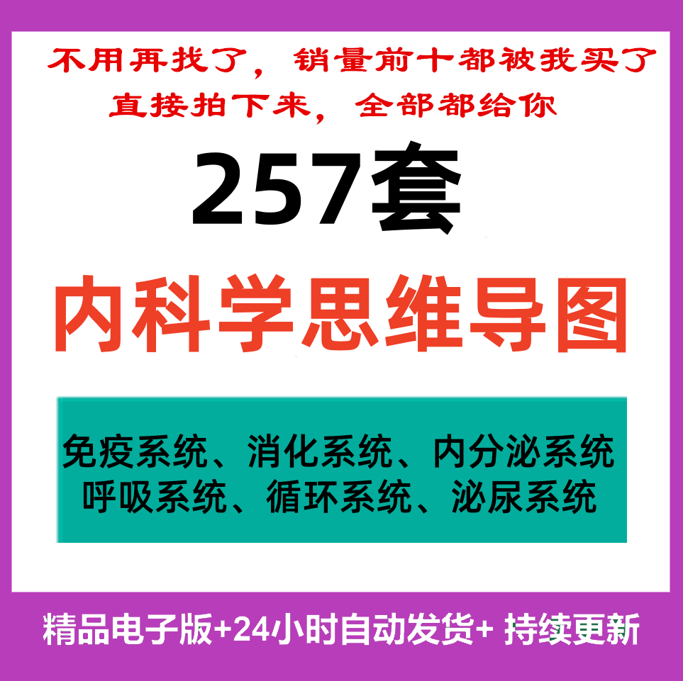 内科学思维导图呼吸系统泌尿内分泌免疫消化血液循环图片医学知识