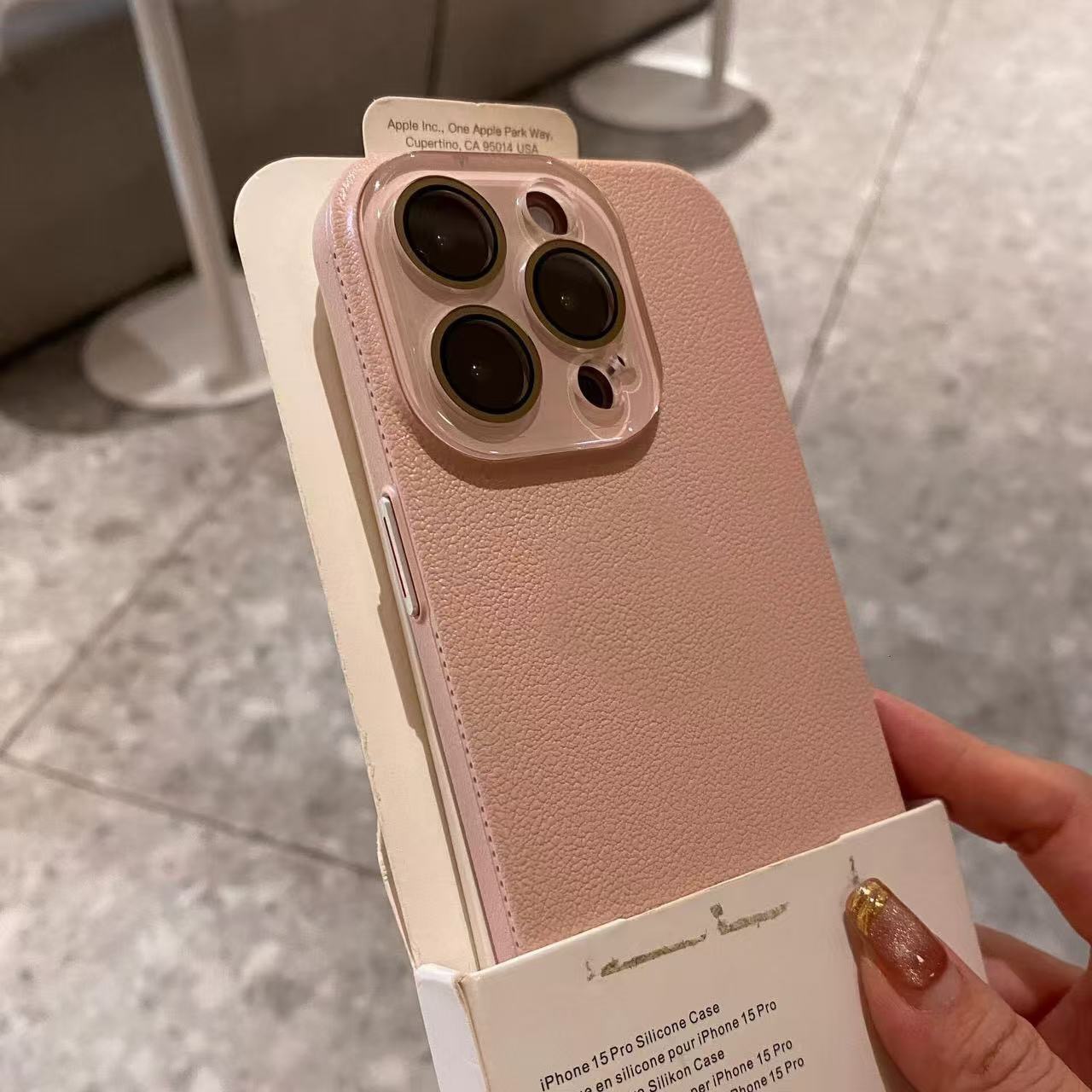 适用苹果17手机壳iphone16promax简约纯色荔枝纹15pro max高级plus新款14pro防摔超薄13带镜头膜全包12男女