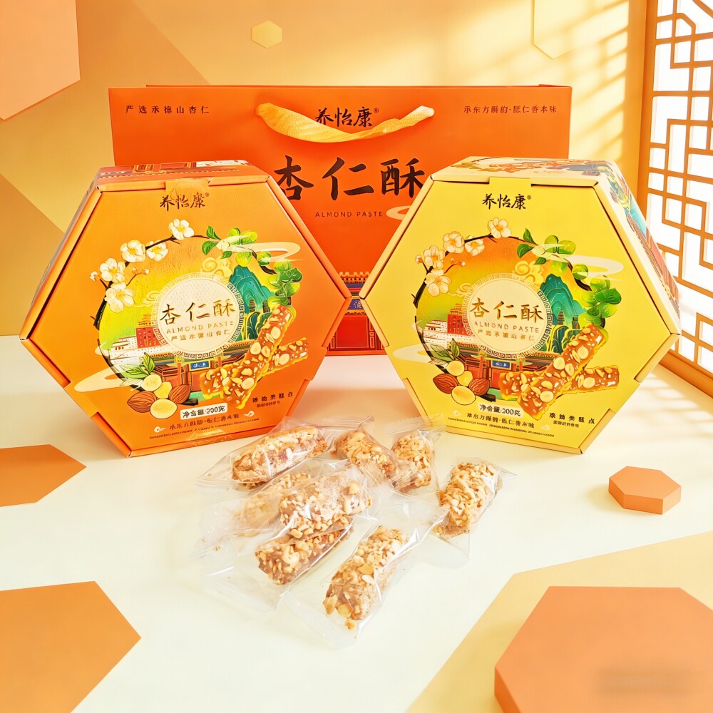 承德特产平泉养怡康杏仁酥伴手礼独立包装即食小零食糕点甜品礼盒图片