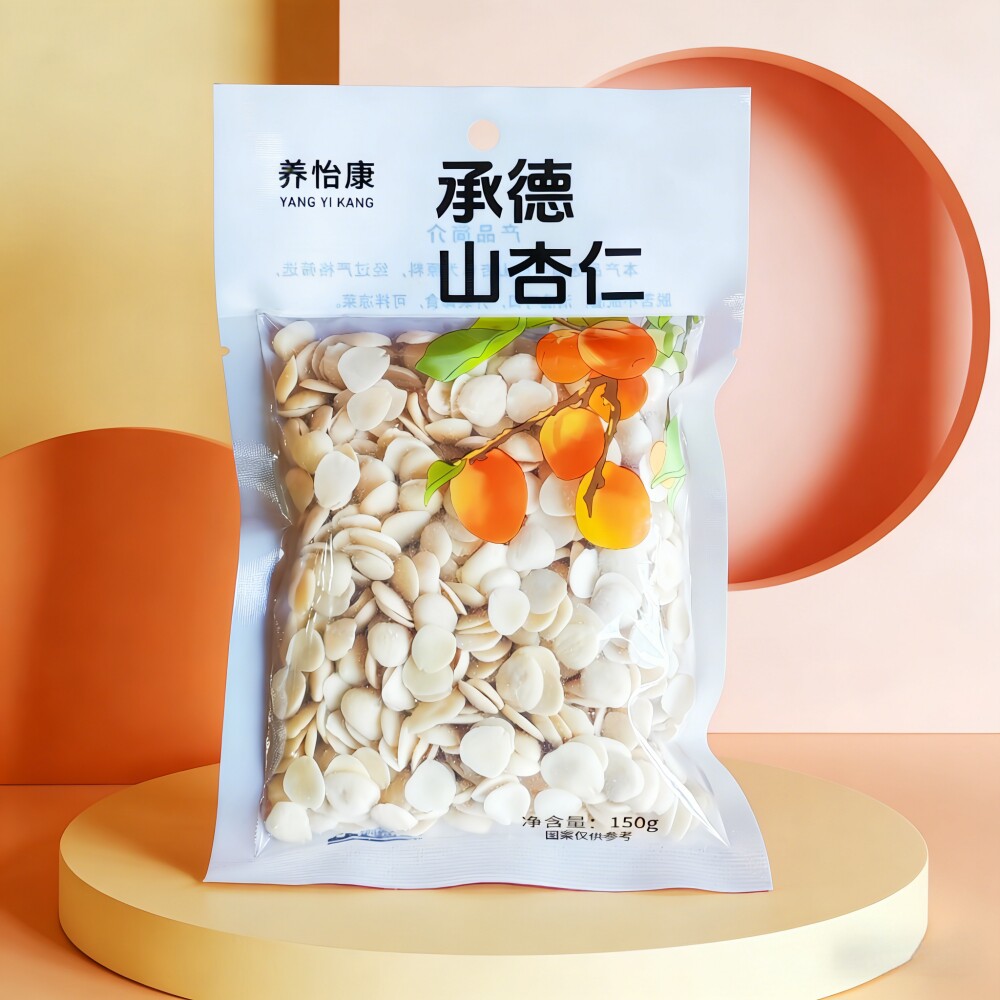 承德特产平泉养怡康山杏仁杏白杏板脱皮脱苦杏仁150g即食原味坚果