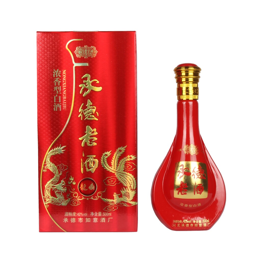 承德避暑山庄特产承德老酒如意洲龙鼎白酒42度x6瓶装纯粮酒婚宴酒
