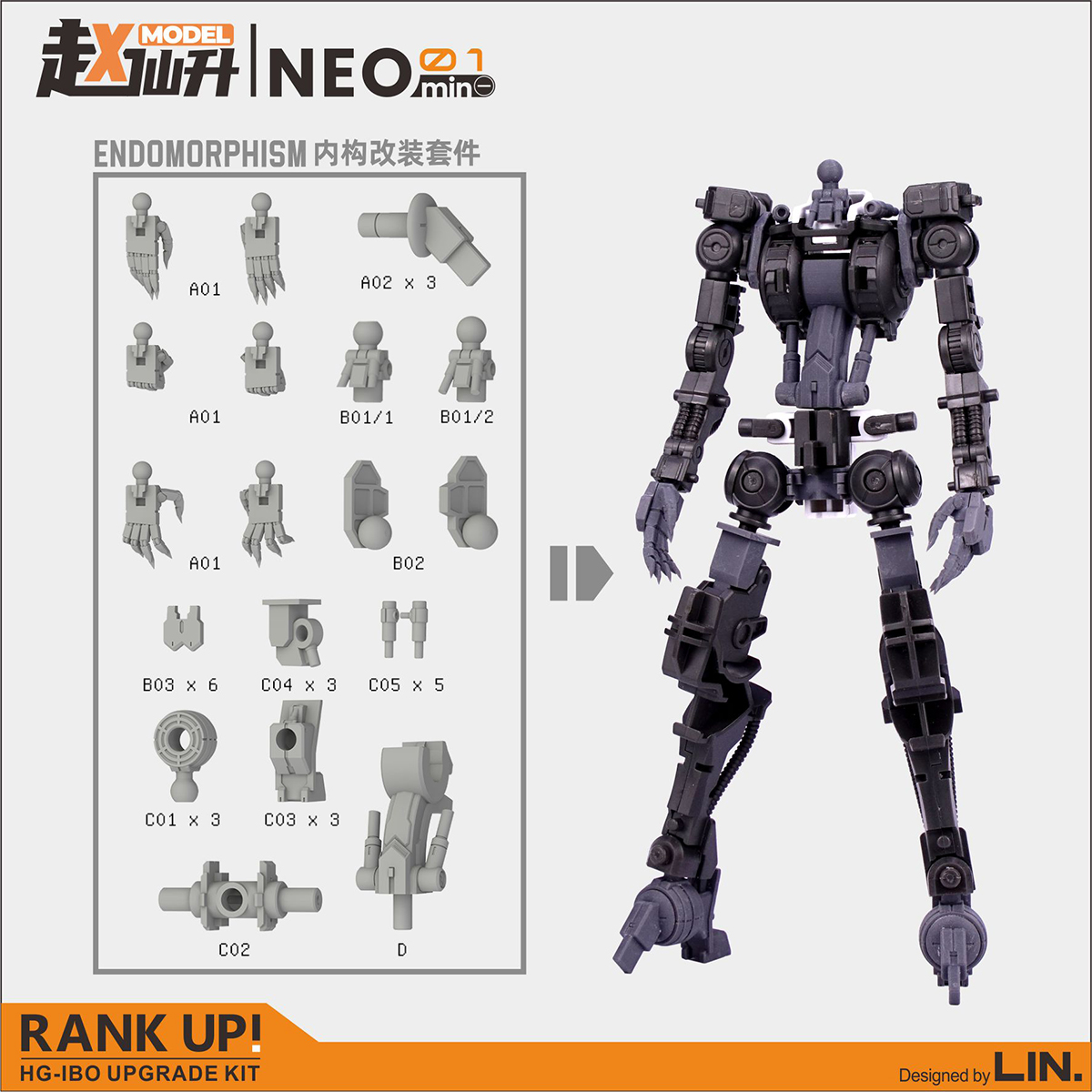 狗造社 HG铁血高达巴巴托斯骨架高达改造通用改件赵仙升改造盒-封面