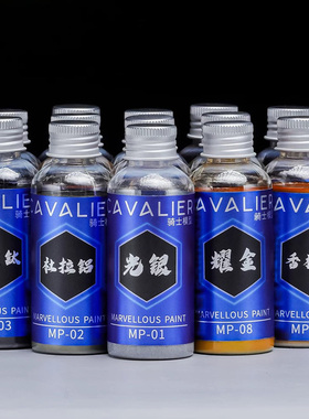 骑士模型漆 金属色高达喷涂手办上色模型涂装 免稀释预调漆油性漆