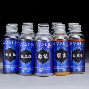 骑士模型漆 金属色高达喷涂手办上色模型涂装 免稀释预调漆油性漆