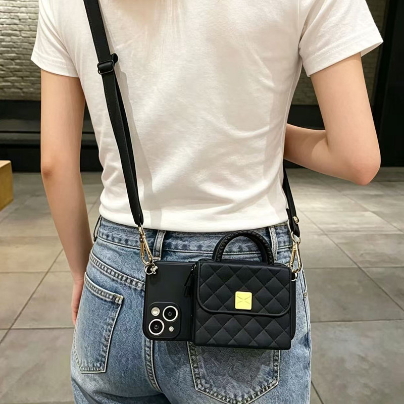 适用oppoA6Pro手机壳a2m小香风A5斜跨绳a3活力版零钱包A1X公交a58菱格a97背包oppo插卡套a55s逛街a36装钱硅胶
