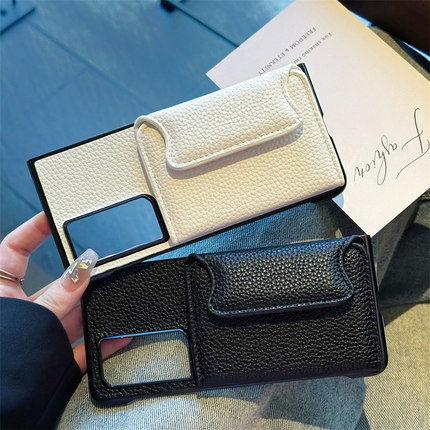 九科星适用于vivo X Fold2手机壳折叠屏X Fold3Pro商务X Fold3装卡套Fold3支架Fold2零钱包xfold3小众便携典