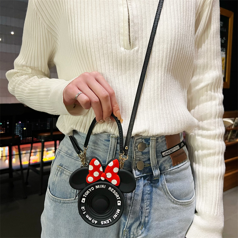 九科星适用于oppo Find N3 flip折叠手机壳FindN2flip零钱包米妮斜跨绳n3 flip防摔迪士尼手提绳卡通n3保护套