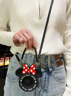 九科星适用于oppo Find N3 flip折叠手机壳FindN2flip零钱包米妮斜跨绳n3 flip防摔迪士尼手提绳卡通n3保护套