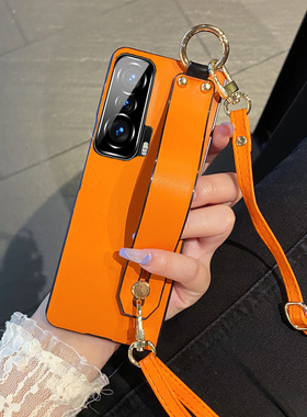 九科星适用于荣耀Magic VS2手机壳华为magicv折叠屏保护套防摔高级感橙色Majicv支架外壳腕带honor魔术5G斜挎