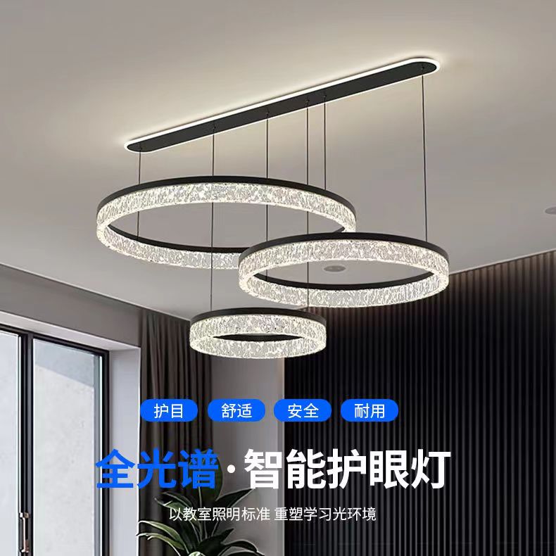 2025新款意式极简客厅吊灯圆环