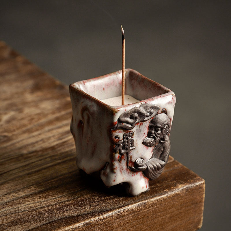 日式侘寂风三足四方香座粗陶小号室内香插香薰炉香皿用,餐饮具,茶道/香炉,淘宝优惠券,粉丝福利购,淘宝优惠卷