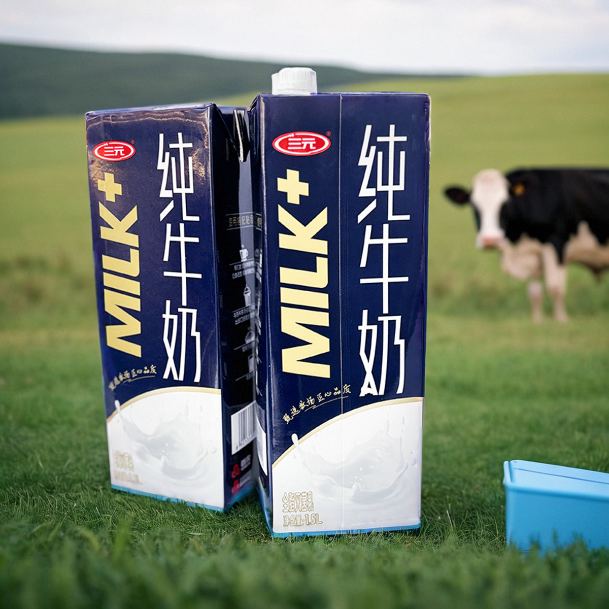 三元全脂纯牛奶烘焙奶茶咖啡拉花